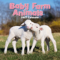 Baby Farm Animals - 2027 Gifted Stationery Wall Calendar Monthly Planner