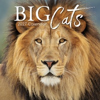 Big Cats - 2027 Gifted Stationery Wall Calendar Monthly Planner