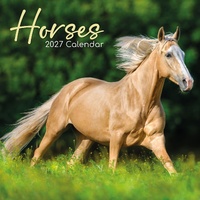 Horses - 2027 Gifted Stationery Wall Calendar Monthly Planner