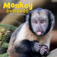 Monkey Business - 2027 Gifted Stationery Wall Calendar Monthly Planner