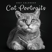 Cat Portraits - 2027 Gifted Stationery Wall Calendar Monthly Planner