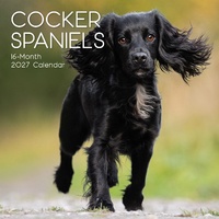 Cocker Spaniels - 2027 Gifted Stationery Wall Calendar Monthly Planner