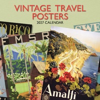Vintage Travel Posters - 2027 Gifted Stationery Wall Calendar Planner