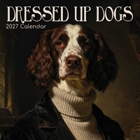 Dressed Up Dogs - 2027 Gifted Stationery Wall Calendar Monthly Planner