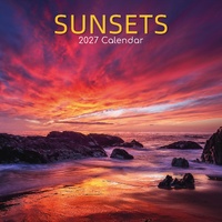 Sunsets - 2027 Gifted Stationery Wall Calendar Monthly Planner