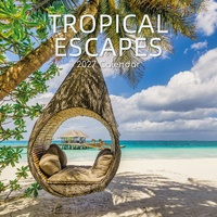 Tropical Escapes - 2027 Gifted Stationery Wall Calendar Monthly Planner