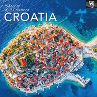 Croatia - 2027 Gifted Stationery Wall Calendar Monthly Planner