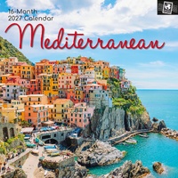Mediterranean - 2027 Gifted Stationery Wall Calendar Monthly Planner