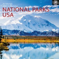 National Parks USA - 2027 Gifted Stationery Wall Calendar Monthly Planner