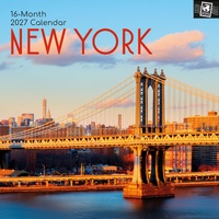 New York - 2027 Gifted Stationery Wall Calendar Monthly Planner