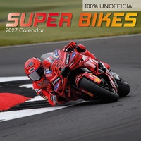 Super Bikes - 2027 Gifted Stationery Wall Calendar Monthly Planner