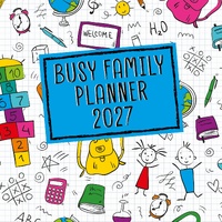 Busy Family Planner - 2027 Gifted Stationery Wall Calendar Monthly Planner