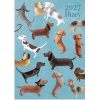 Dachshunds - 2027 Gifted Stationery A5 Hardcover Week-to-View Diary Planner