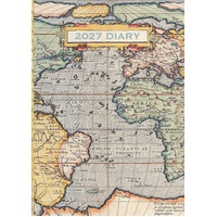 Antique Maps 2027 Gifted Stationery A5 Hardcover Week-to-View Diary Planner