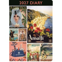 Vintage Travel - 2027 Gifted Stationery A5 Hardcover Week-to-View Diary