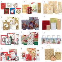 12x Christmas Gift Bags Cardboard Paper Bags w Foil S M L XL Bottle High Quality