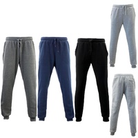 NEW Men's Skinny Track Pants Fleece Lined Slim Cuff Trackies Slacks Tracksuit