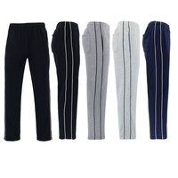 Men's Fleece Track Pants Straight Leg Elastic Waist Warm Casual Joggers