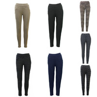 Women's Stretch Winter Slim Thermal Thick Fleece Lined Leggings Pants w Pockets