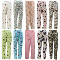 Women's Soft Plush Lounge Sleep Pyjama Pajama Pants Fleece Winter Sleepwear