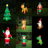Light n Bright 1.2m Inflatable Christmas 4 LED Light Up Outdoor Xmas Decoration