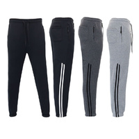 FIL Men's Fleece Track Pants Joggers Sweatpants with Zipper Pockets Side Stripes