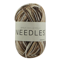 [#2084 Sandstone (Multi)] 100g Knitting Yarn 8 Ply Super Soft Acrylic Knitting Wool Solid Multi Colours