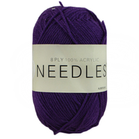 [#2126 Aubergine] 100g Knitting Yarn 8 Ply Super Soft Acrylic Knitting Wool Solid Multi Colours