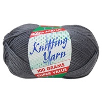 [#044 Dark Grey - Yatsal] 100g Knitting Yarn 8 Ply Super Soft Acrylic Knitting Wool Solid Multi Colours