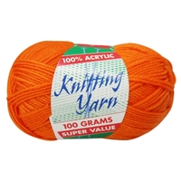 [#055 Orange - Yatsal] 100g Knitting Yarn 8 Ply Super Soft Acrylic Knitting Wool Solid Multi Colours