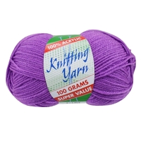 [#114 Purple - Yatsal] 100g Knitting Yarn 8 Ply Super Soft Acrylic Knitting Wool Solid Multi Colours