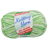 [#123 AppleLime (Multi) -Yatsal] 100g Knitting Yarn 8 Ply Super Soft Acrylic Knitting Wool Solid Multi Colours