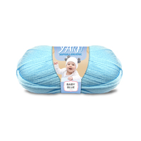 [#150 Baby Blue - Yatsal Baby] 100g Knitting Yarn 3 Ply Super Soft Acrylic Knitting Wool Solid Multi Colours