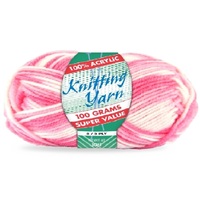 [#163 PinkWhite (Multi) -Yatsal] 100g Knitting Yarn 8 Ply Super Soft Acrylic Knitting Wool Solid Multi Colours