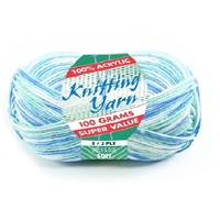 [#248 Green & Blue - Yatsal] 100g Knitting Yarn 8 Ply Super Soft Acrylic Knitting Wool Solid Multi Colours