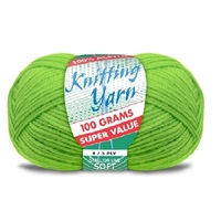 [#304 Lime - Yatsal] 100g Knitting Yarn 8 Ply Super Soft Acrylic Knitting Wool Solid Multi Colours