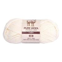 [#964 Cream - Wool (50g)] 100g Knitting Yarn 3 Ply Super Soft Acrylic Knitting Wool Solid Multi Colours