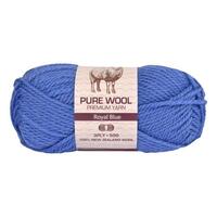 [#970 Royal Blue - Wool (50g)] 100g Knitting Yarn 3 Ply Super Soft Acrylic Knitting Wool Solid Multi Colours