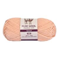 [#978 Apricot - Wool (50g)] 100g Knitting Yarn 3 Ply Super Soft Acrylic Knitting Wool Solid Multi Colours