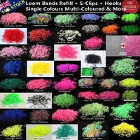 600+ Loom Bands Kit Refill w Hook S-Clips