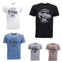 FIL Men's Cotton Crew Neck T-Shirt Tee Short Sleeve - Brooklyn