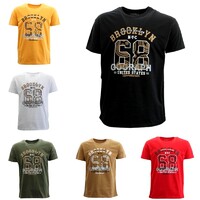 Men's Casual Crew Neck T-shirt Top Short Sleeve Tee Print Brooklyn 68