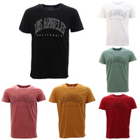  Men's Casual Cotton Crew Neck T-Shirt Tee Short Sleeve - Los Angeles
