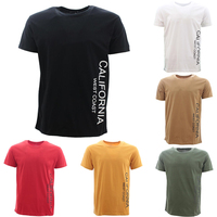 Men's Casual Crew Neck T-Shirt Tee Short Sleeve - California