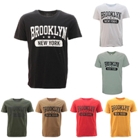 Men's Casual Crew Neck T-Shirt Tee Short Sleeve - Brooklyn New York