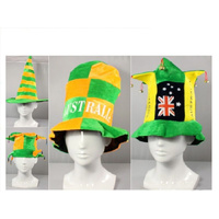 Adult Australian Australia Day Flag Souvenir Novelty Hat Party Wear Green & Gold