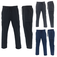 FIL Men's Cargo Fleece Track Pants Casual Jogging Sports Track Suit Sweat Pants