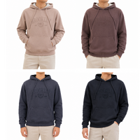 Men's Heavyweight Hoodie 400gsm Fleece Jumper Pullover Embossed - Brooklyn