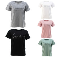 Women's Casual Summer T-Shirt Tee Short Sleeve Crew Neck - L'amour