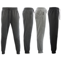 Men's Unisex Jogger Track Pants Casual Gym Zipped Pockets Slim Cuff Trousers